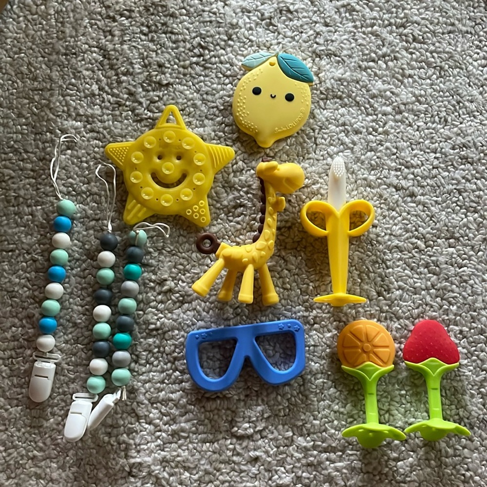 Silicone teethers and straps